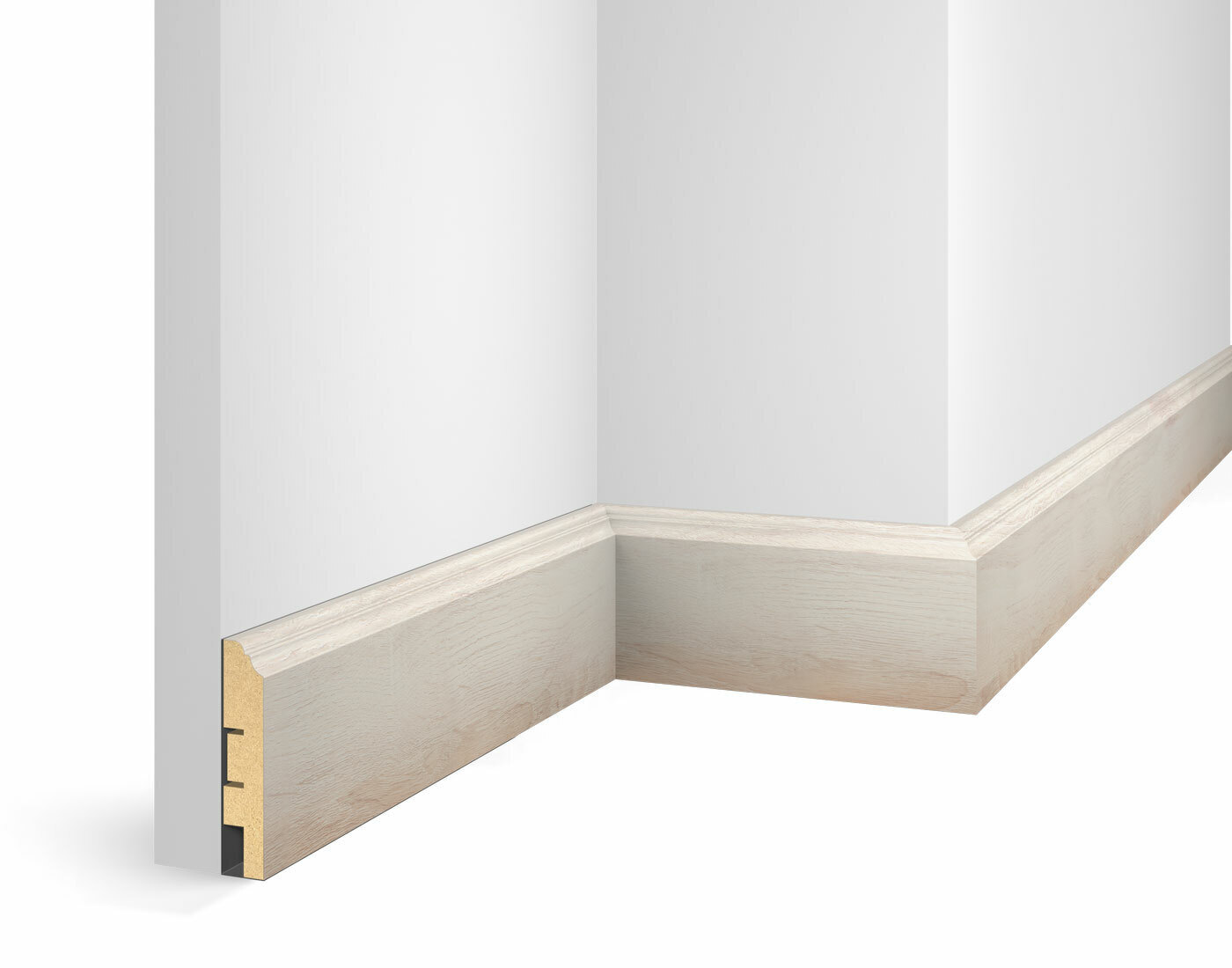 Плинтус МДФ Cosca Decor Экошпон WP07 Дуб Коттон 2400×80×16